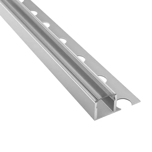 tktrading24 T77 LED Alu Premium Fliesenprofil 12mm silber - 1m klar