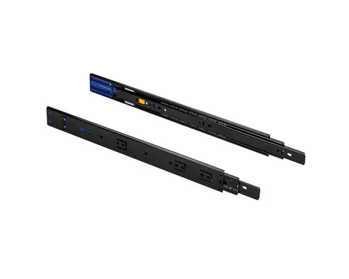 MS Beschläge Teleskopauszug Soft Close Schubladenschienen Schwarz Vollauszug, Selbsteinzug