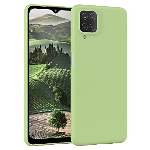 EAZY CASE - Silikonhülle für Galaxy A12 Hülle Silikon Case Grün weich stoßfeste Handyhülle Schutzhülle mit Kameraschutz Dünn Premium Schutz Cover TPU Phone Bumper in Pastell Hellgrün Matt