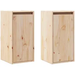 vidaXL 2X Wandschrank Hängeschrank - TV-Bänke & Lowboards – Massivholz Kiefer, stabil und langlebig, ideal zur Aufbewahrung von Büchern und Sammlerstücken.