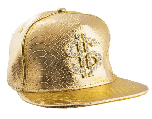 Funny Fashion Kostüm Goldenes Basecap mit Dollar Zeichen in gold von Funny Fashion