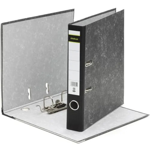 MIDORI Ordner aus 100% Recycling-Papier | Wolkenmarmor-Aktenordner 5 cm breit im DIN A4 Format | Blauer Engel zertifizierter Briefordner Ringordner