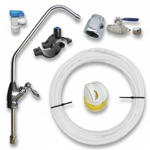 Umkehrosmose 5 Stufen RO5 Wasserfilteranlage - Untertisch - Effiziente Umkehrosmose-Anlage RO5 mit 5 Stufen für sauberes Wasser. Hohe Filtrationsleistung von bis zu 11 L/Std. und einfache Montage für den Untertisch-Einsatz.