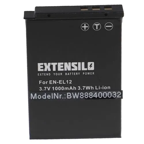 EXTENSILO 1x Akku kompatibel mit Nikon CoolPix S8100, S8200, S9100, S9200, S9300 Kamera (1000mAh, 3,7V, Li-Ion)