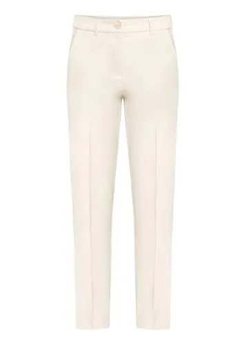 Betty Barclay Damen Businesshose Relaxed Fit 44, Grau Beige von Betty Barclay