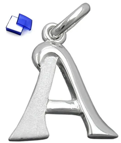 Unisex Kettenanhänger Buchstabe A aus 925 Silber - Eleganter Anhänger im Design des Buchstabens A aus 925 Silber, ideal für Halsketten. Lieferung inklusive kleiner Schmuckbox – perfekt als Geschenk!