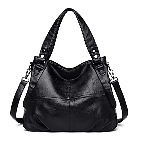 Sacmill Damen Handtasche Große Leder Damenhandtasche Umhängetaschen Designer Schultertasche Hobo Tasche