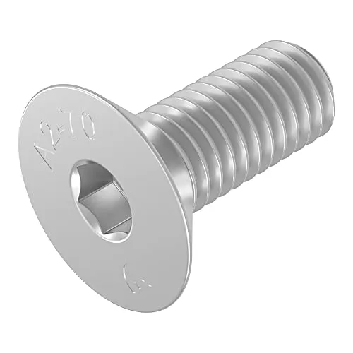 SECCARO Senkschraube M4 x 10 mm, Edelstahl V2A VA A2, DIN 7991 / ISO 10642, Innensechskant, 20 Stück