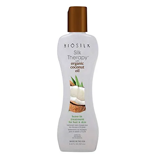 BIOSILK BioSilk Silk Therapy mit Kokosöl, 167 ml - Haaröl mit organischem Kokosöl für geschmeidiges, gesundes Haar und strahlende Haut - ideal als Leave-in Treatment.
