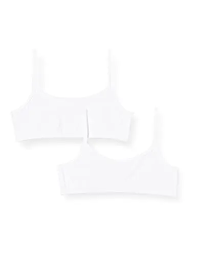 Schiesser Mädchen 2 Pack Unterwäsche Mit Spaghettiträger - 95/5 Organic Cotton Bio Baumwolle Größe 140 Bis 176 Bustier, Weiss_173525, 152 EU