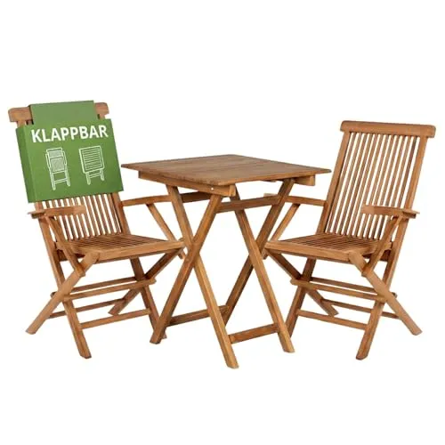 Produktbild Gartenmöbelset Teak Sessel Andover & Tisch Porton – Stilvolle Eleganz für Ihren Garten