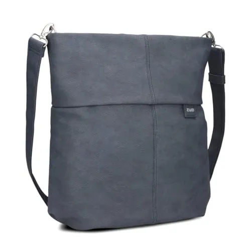 Zwei Umhängetasche ''M140'' in Dunkelblau - Stylische Begleiterin für jeden Anlass - Umhängetaschen aus Kunstleder mit abnehmbaren, verstellbaren Schulterriemen und praktischen Fächern für Smartphone und mehr.