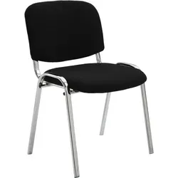 Besucherstuhl Ken C Stoff - Komfortabler Konferenzstuhl - Bürostühle mit gepolstertem Stoffbezug und einer Sitzhöhe von 44 cm, ideal für Warteräume und Konferenzen.