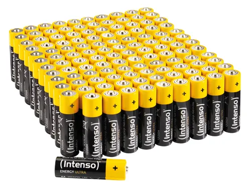 INTENSO Mignon-Batterie-Set Energy Ultra, AA LR06, 120 Stück - Alkali-Batterien, langlebig und leistungsstark für alle Ihre Geräte, ideal für den täglichen Gebrauch.