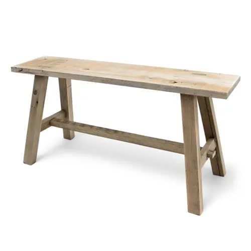 Spetebo Holz Deko Blumenbank - Bänke aus hochwertigem Holz, ideal als rustikaler Blumenständer für Garten und Balkon, fertig montiert geliefert und bereit für Ihren grünen Daumen.