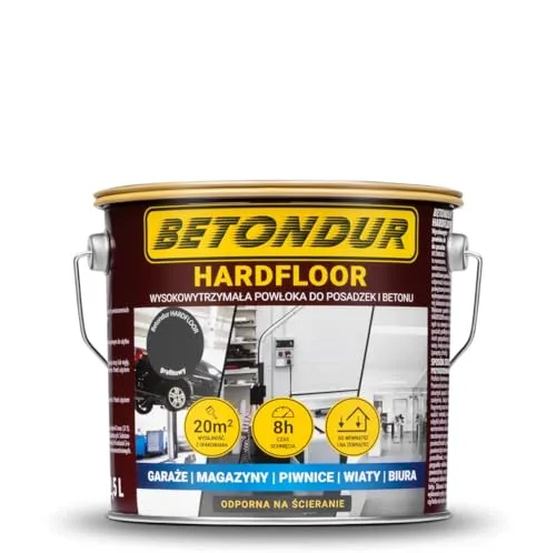 Betondur HARDFLOOR Betonfarbe 2,5L – Graphit - Hochwertige Betonfarbe für Innen & Außen, extrem widerstandsfähig und schnelltrocknend – ideal für mittlere Flächen bis 20 m².