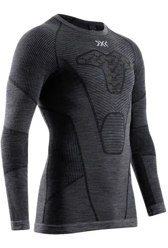 X-Bionic Funktions-Langarmshirt Symbio Merino für Herren - Laufbekleidung aus Merinowolle, passt sich optimal an und reguliert die Körpertemperatur für maximalen Komfort beim Winterabenteuer.