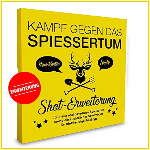KAMPFHUMMEL Kampf gegen das Spiessertum - Shot Erweiterung mit 100 neuen Spielkarten. Die 1. Erweiterung des fiesen Kartenspiels.