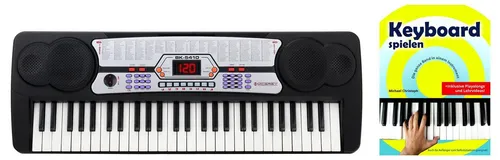 McGrey Home-Keyboard BK-5410 - Einsteiger-Keyboard mit 54 Tasten - Keyboards für Kinder - Inkl. Mikrofon & 100 Sounds! Das BK-5410 ist ideal für kleine Musikanten, mit übersichtlichen Tasten und einer Vielzahl an Begleitrhythmen für schnellen Lernerfolg.