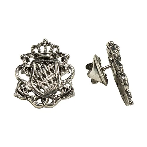 Alpenflüstern Ansteck-Pins Wappen 2er-Set antik-Silber-Farben API082