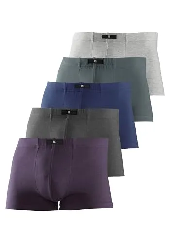 H.I.S Herren Boxershorts 5er Pack - Komfort und Stil - Herren-Boxershorts ohne Eingriff, 5er Set in modernen Farben, aus weicher Baumwoll-Stretchqualität für hohen Tragekomfort. Ideal für jeden Tag!