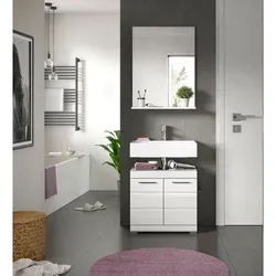 Mid.you Badezimmer Set, Weiß Hochglanz - 2-teiliges Badmöbel-Set mit Spiegel und Ablage, 60 cm, aus FSC-zertifiziertem Kunststoff – ideal für stilvolle und funktionale Badezimmergestaltung.