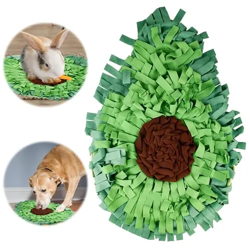 BAIFULAI Schnüffelteppich für Hunde, 68 X 53 cm Avocado Schnüffelmatte, Faltbares Pet Sniffing Mat Trainingsmatte, Anti-Rutsch Haustier Schnüffelteppich, Schnüffeldecke für Haustier Hunde Katzen