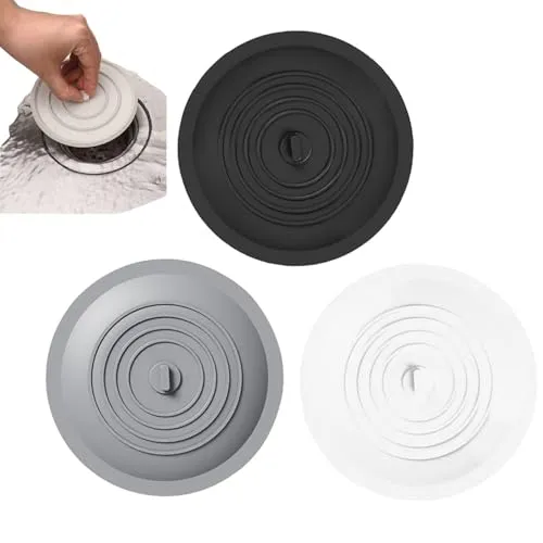 Stück Silikon Badewannenstöpsel,Stöpsel Für Spülbecken,Multifunktional Spüle Stöpsel Badewanne,Bequem Abflussstopfen Badewanne,Abflussstöpsel,Geeignet Für Badewanne Küche Waschbecken Bar Verwenden 3