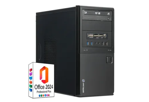 Ankermann Business Office Work PC – AMD Ryzen 5 8500G, 32GB DDR5 RAM, 1TB SSD - PC-Systeme mit leistungsstarkem AMD Ryzen 5, 32GB DDR5 RAM und 1TB NVMe SSD für schnelle Performance, inklusive vorinstalliertem Windows 11 und MS Office 2024.