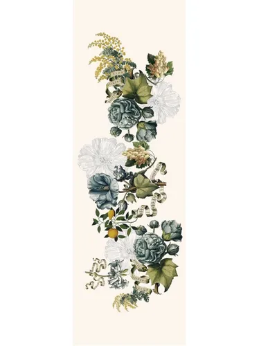 Garnier-Thiebaut Tischläufer Giardino Naturel 50x155 cm - Eleganter Tischläufer aus Baumwolle-Leinen-Mix, ideal für festliche Anlässe oder den täglichen Gebrauch. Mit buntem, bedrucktem Muster bringt er Farbe in Ihr Zuhause.