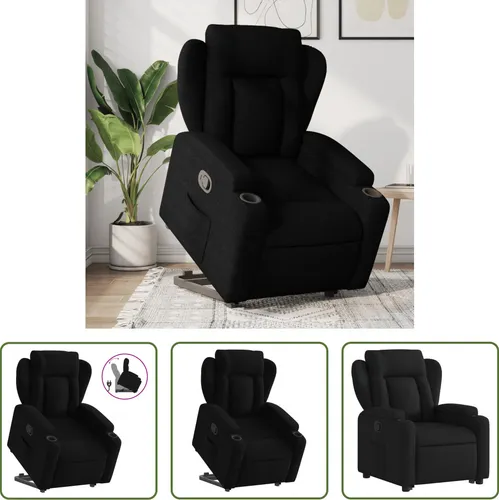 Relaxsessel mit Aufstehhilfe Schwarz