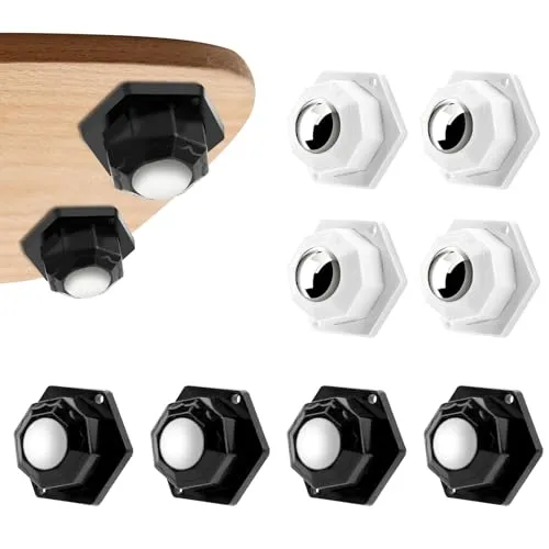 TOSAVGA 8 Stück Kugelrollen Schwerlast, Möbelrollen Flach Set, Kugelrollen für Möbel Sselbstklebendes, Möbelgleiter für Schwere Möbel, Tragfähigkeit 200Kg, für Transport von Möbeln, Waren