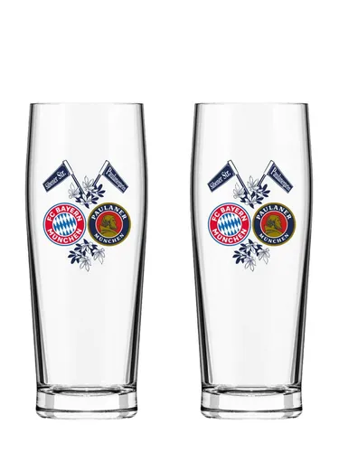 FC Bayern München Gläser-Set FC Bayern München Halbeglas I Bierglas I 2er-Set I Je 0,5 l, Glas