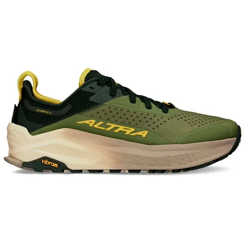Altra Olympus 6 Trail Running Schuhe - Herren - Laufschuhe für Herren in Staubig/Oliv, ideal für Trails mit hervorragender Dämpfung und Komfort für lange Strecken.