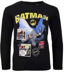 DC Comics Langarmshirt Langarmshirt DC Batman Kinder Jungen langarm Shirt schwarz 134