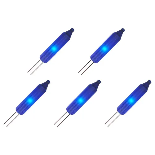 OE Weihnachts-Ersatzlampen Glühlampe 2.5V 0.425W blau ohne Fassung 5 Stück