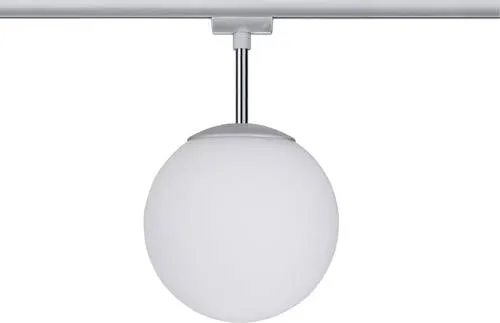 Paulmann Globe Small Hochvolt-Schienensystem-Leuchte URail E14 10W LED Chrom (matt) - Lichtsysteme: Ideal für zentrale Deckenbeleuchtung, gibt gleichmäßiges und blendfreies Licht in alle Richtungen ab.
