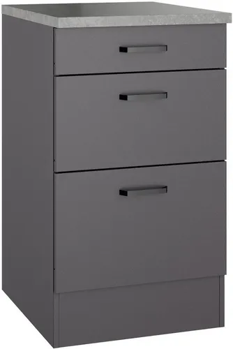 OPTIFIT Unterschrank OPTImulti Breite 50 cm, Tiefe 60 cm, mit 1 Schubkasten, 2 Auszügen