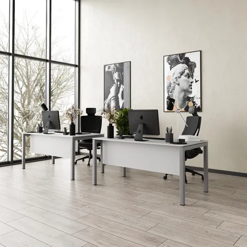 furni24 Schreibtisch Tetra in silber von Mades