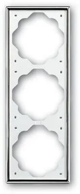 Busch-Jaeger 1723-726 RAHMEN 3-FACH CHROMA - Lichtschalter-Rahmen für horizontale und vertikale Montage, aus hochwertigem, halogenfreiem Kunststoff in glänzendem Chroma-Finish - ideal für moderne Innenräume.