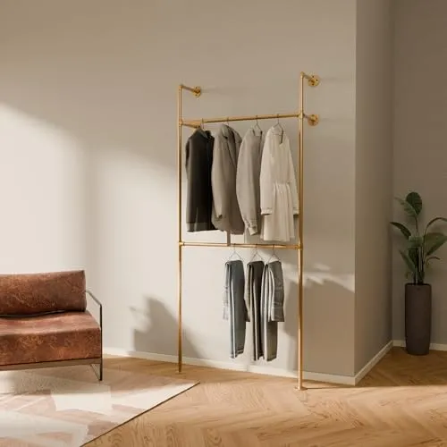 pamo. design Kleiderständer KIM DOUBLE in gold von pamo