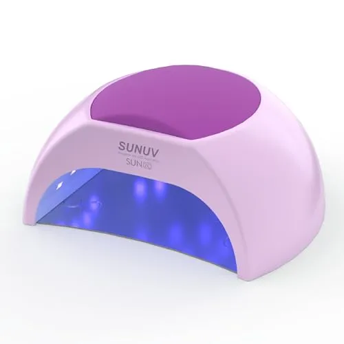 SUNUV SUN2C Nageltrockner UV LED Nagellampe für Gelnägel, 10, 30, 60, 90s Timer, Automatischer Infrarotsensor, Geeignet für Maniküre und Pediküre, Geschenk für Frauen (Lila)