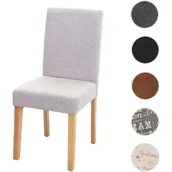 Esszimmerstuhl Littau - Bequemer Küchenstuhl in creme-beige - Stühle für Esszimmer und Küche, modernes Design mit hoher Rückenlehne und bequemer Polsterung für höchsten Sitzkomfort, BSCI-geprüft für soziale Standards.
