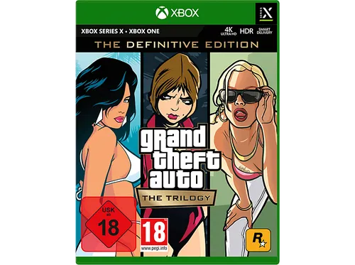 Grand Theft Auto: The Trilogy - Definitive Edition - Xbox ONE & Series X - Action & Abenteuer Spiel mit Definitive Edition, erlebe die legendären Geschichten in neuem Glanz. Ideal für Einzelspieler, jetzt auf Xbox ONE und Series X!