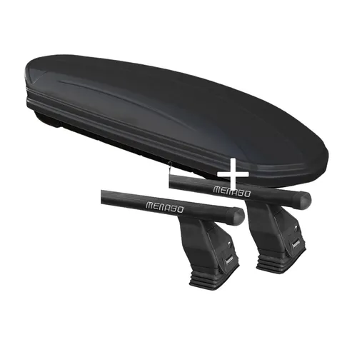 Dachbox MAA320L matt+Dachträger Tema für Mercedes E Coupé C238 2Tür ab 16