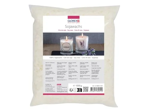Glorex Sojawachs-Mix (68603401) - Modelliermasse aus 100% natürlichem Sojawachs, ideal für kreative DIY-Projekte und umweltfreundliche Kerzenherstellung.