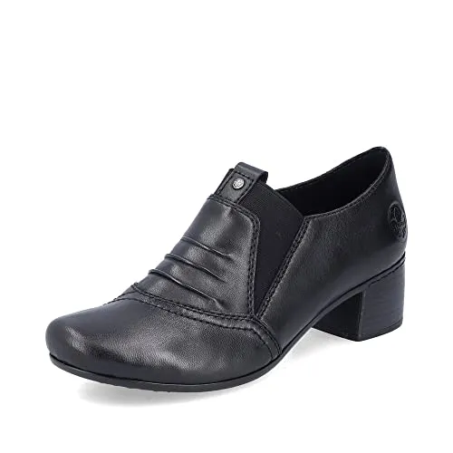 Rieker Damen Hochfront Pumps 41657, Frauen Absatzschuhe,Court Shoes,stöckelschuhe,College-Pumps,hoch geschlossen,Heels,schwarz (00),38 EU / 5 UK