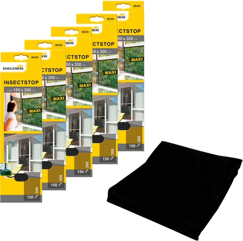 SCHELLENBERG Fliegengitter-Gewebe Maxi für große Fenster - Fliegengitter, UV-stabilisiertes und waschbares Polyestergewebe, individuell anpassbar auf 150 x 300 cm, idealer Insektenschutz für große Fenster.