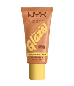 NYX Professional Makeup Buttermelt Glaze Soft Glow Skin Tint SPF 30 Flüssige Foundation 30 ml Nr. 3 - Cashew Butta