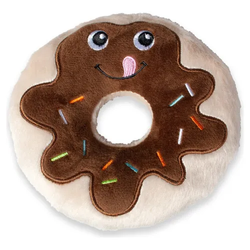 Karlie Hundespielzeug Plüsch Donut 14cm braun für süße Hundejouer